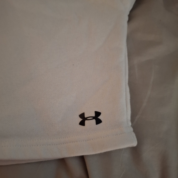 Under Armour Women's White Sweatshirt Hoodie With Black Logo - Picture 6 of 7